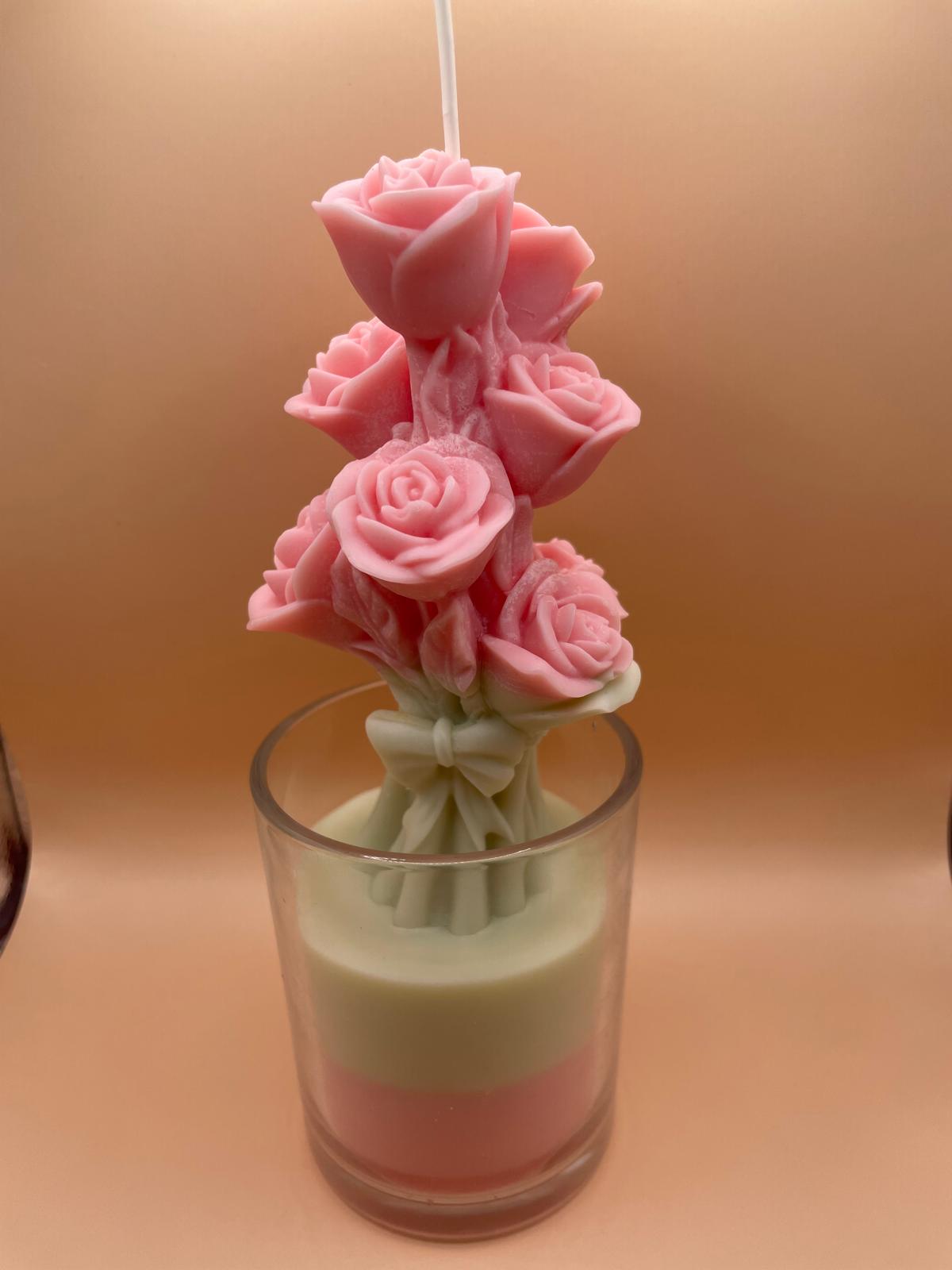 Bouquet of Flowers Candle Jar